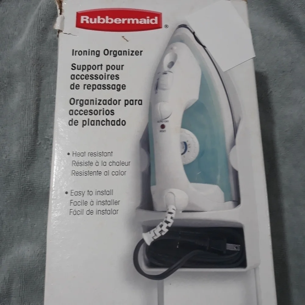 Vintage Rubbermaid Ironing Organizer Wall Mount White Storage New with Box
